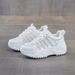 Single Net Dad Shoes Women's Rhinestone Thick Sole Heightening Lightweight Soft Sole Breathable Casual Sports Women's Shoes_vogvips.com