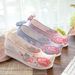 Bow Hanfu Style Women's Embroidered Raised Toe, Ancient Costume Cloth Shoes, Students_vogvips.com