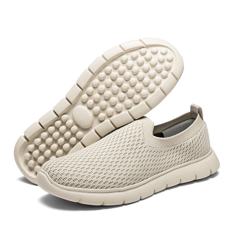 New Large Size Flying Weaving Casual Hot Selling For Men, One Step Lightweight Slippery Lazy Shoes, Men's Shoes_vogvips.com