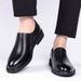 Autumn New 2024 Men's Round Toe Business Leather Short Boots Wedge Comfortable Soft Sole Height Increasing Driving Shoes_vogvips.com