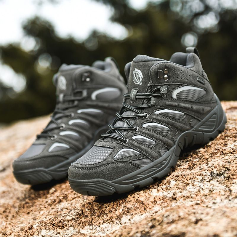 Men's High Top Outdoor Hiking Shoes, Extra Large Hiking Off-road Men's Shoes, Security Boots_vogvips.com