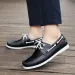 Men's Color Block Leather Boat Shoes Casual Lace Up Moccasins Non Slip Deck Loafers For Summer Daily Wear_vogvips.com