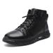 Plus Size Trendy Martin Boots For Men, British Style Men's Boots, High-Top Casual Leather Boots For Men_vogvips.com