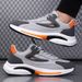 Oulylan New Men's Mesh Casual Sports Shoes Fashionable Versatile Comfortable Breathable Shoes With Leather Single Shoes_vogvips.com