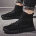 European Warm Series Martin Spring Canvas High-top Work Boots Men's Safety Summer Yellow Desert Hiking Sports Trendy Shoes_vogvips.com