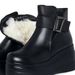 ShoeVault Wedge Thick-Soled Short For Women, Platform Sole Women's Shoes, 2024 Winter New Style, Fleece-Lined Martin Spring Autumn_vogvips.com
