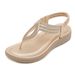 5012-1 New 2025 Sandals Bohemian Woven Comfortable Round Toe Beach Vacation Large Size Flat_vogvips.com