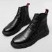 European Warm Series Martin High-top 2025 New Autumn Winter Fleece-lined Cotton British Mid-top Leather Shoes Men's Short Boots_vogvips.com