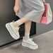 IG Laixini Genuine Leather Thick-Soled 2025 Spring New Student Sneaker Caual Veratile Trendy Single Korean White_vogvips.com
