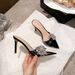 Summer High Heels Pointed Toe Elegant Ladies Slippers Party Diamond Beautiful Thin Heel Open Toe Sandals Women_vogvips.com