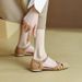French Classic Retro Roman Sandals Women's Summer 2024 New Round Head Matte Baotou Soft Bottom Flat Shoes Women_vogvips.com