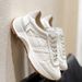 Dad Ma 1 Ju's German Training Low-top Thick-soled Unisex Genuine Leather Sports Agan Versatile Men's White Shoes_vogvips.com
