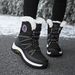 Winter Snow Boots For Women's Outdoor Travel Shoes, Anti Snow And Anti Slip Women's Shoes With Thick Fleece And High Top Boots_vogvips.com
