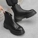 Front Zipper Lazy Welfare Casual Men's Boots Vintage Tooling Boots Outdoor Martin Boots_vogvips.com