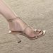 Ready Stock Dropshipping! Nude Open-toe Strap Sandals For Women, Summer Square-toed Stiletto High Heels_vogvips.com