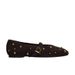 Women's Shoes Brown Suede Rivet Round Head Ballet Flats One Strap Mary Jane Shoes Fashion Single Shoes_vogvips.com