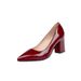 Autumn New Shallow Mouth Chunky Pointed Toe Fashion For Women Ladies Large Size High Heel Work Shoes_vogvips.com