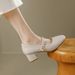 Soft Women's A Single Strap, New Autumn Winter Style, Medium Heel, Square Toe Mary Jane Cheongsam Leather Shoes With_vogvips.com
