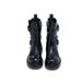 Versatile Black Leather Short Boots For Women In Autumn And Winter With Metal Buckle And Low Heel, Japanese Salt Retro Short Boots_vogvips.com