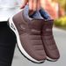 Shoes Winter Snow Velcro, Women's With Fleece Lining, Thickened Short Boots, Warm Outdoor Cotton Boots_vogvips.com