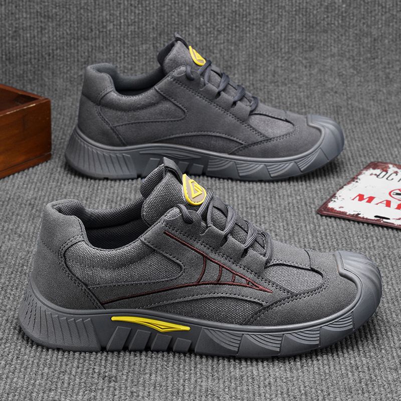 Men's Slip-Resistant Casual Work Shoes - Lightweight Breathable Slip-On With Durable PVC Sole For Everyday Wear Men's Shoes_vogvips.com
