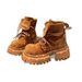 【Fanfuna】Rhubarb Suede Leather Short Thick Sole Martin Trendy Cool British Work Western Cowboy Boots_vogvips.com