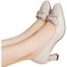 High-quality Soft 2025 Spring And Autumn New Style, Women's Mid-heel Chunky High-heeled , Casual Versatile Leather_vogvips.com