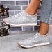 and Plus-size Summer New Sequin Women's, Sporty Casual Slip-on Flat Round-toe_vogvips.com