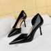 8236 Style Fashionable And Minimalist Heels Women's Shoes, Thin High Heels, Shallow Mouth, Pointed Side Hollowed Out_vogvips.com