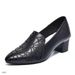 2024 Deep Mouth Pointed Toe Fashion Mid-Heel Work Internet Celebrity Hot-Selling Wedge Spring And Autumn Embroidered_vogvips.com