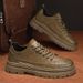 Autumn 2024 New Low-top Casual Sneakers British Business Leather Shoes Men's Fashion Workwear Martin Boots_vogvips.com