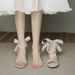French-style Pearl Sandals For Women, Summer Low-heel 2026 New Fashion Design, Niche Bridesmaid Chunky High-heeled Shoes_vogvips.com