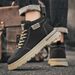 New Leather Spring Men's Shoes High-top Men's Heightening Tooling Martin Boots_vogvips.com