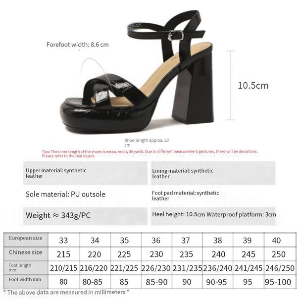 Cameido Women's PU Round - Toe Elegant Business - Casual Thick - Heeled Shoes CD67505_vogvips.com