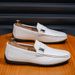.Men's Fashionable Slip-on Shoes With Soft Soles And Breathable Design, Popular British Loafers, Business Leather Shoes_vogvips.com