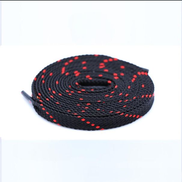 Shoe Accessories twill woven shoelaces casual shoes black and white striped double layer flat shoelaces personalized color shoelace rope_vogvips.com