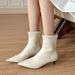 Autumn And Winter New Style Of Pointed-toe, Slender Commuter Women 2025 High-heeled Ankle Boots_vogvips.com