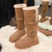 Tall Tube Velvet Thickened Snow Boots Women's Thick-soled Warm Medium And Long Tube Snow Cotton Boots Cotton Shoes_vogvips.com