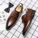 Suitable For All Seasons British Style Men's Trendy Brogue Carved Business Casual Hairstylist Thick Sole Youth Small Leather Shoes Men_vogvips.com