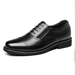 Men's Black Leather Oxford Shoes Comfortable Sole British Style Square Toe Formal Casual Shoes_vogvips.com