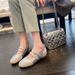 Leather Version~ Petite Height-increasing French Ballet With Comfortable Soft Soles, Spring Casual Double-strap Mary_vogvips.com