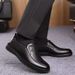 Business Casual Leather Shoes Men's Slip-On Anti-Slip Soft Bottom Breathable Round Toe Adult Footwear Comfortable_vogvips.com