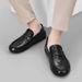 【Breathable Insoles】Fashionable Driving British Style Slip-On Business Formal Leather Shoes Men's Outdoor_vogvips.com