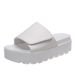 Cross-Border Women's One-Strap Sandals Summer 2022 New Style Large Size Casual European And American Mid-Heel Platform_vogvips.com