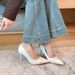2026 European American Style Sexy And Fashionable Pointed-toe Low-cut High-heeled Shoes, Elegant Party Satin Stiletto_vogvips.com