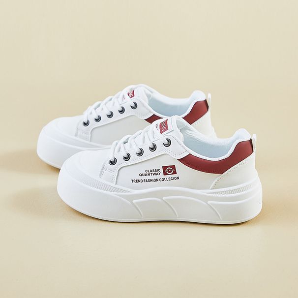 Little White Shoes Female Student Platform Heightening Shoes Sports Board Shoes Casual Shoes_vogvips.com