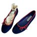 2023 New French Retro Cute Bow Shallow Mary Jane Flats For Women, Soft Leather Flat Ballet Shoes_vogvips.com