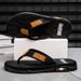 RIKANA Trendy Brand Men's Flip Flops Summer Anti-slip Soft Sole Wear Sandals Street Style Personalized Beach Slippers Men_vogvips.com
