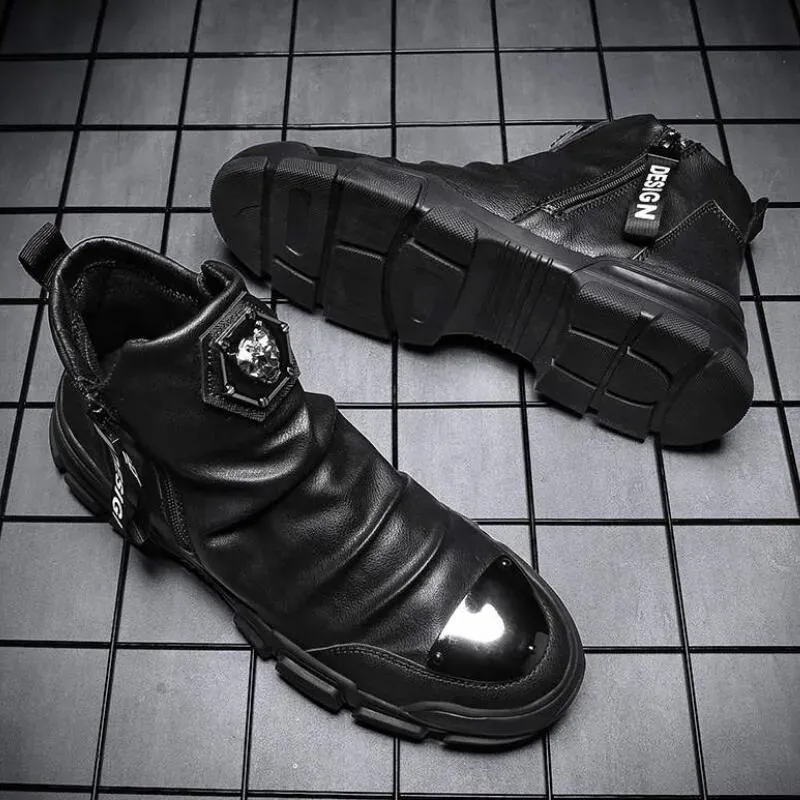 New Black Gold Madman Lion Mascue Mens Casual Absorb Youth Soft Shoes Of High Quality B5_vogvips.com