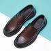 Men's Leather 2024 Hong Kong Business Casual Slip-on British Style Shoes With Textured Design Trendy Men's Loafers_vogvips.com